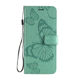3D Butterflies Embossing Pattern Horizontal Flip Leather Case with Holder & Card Slot & Wallet